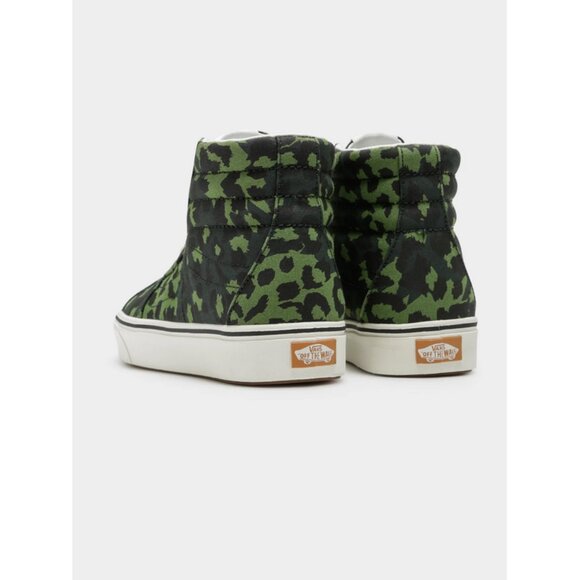 Vans Comfycush SK8 Hi Sneakers in Cactus Green Leopard - Picture 3 of 16